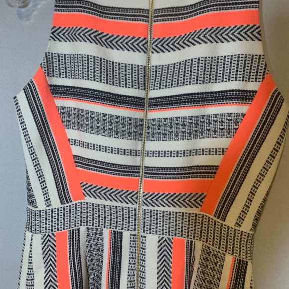 Kate Spade Striped Dress - Black, White, Orange. Size 0, EUC - Picture 4 of 6